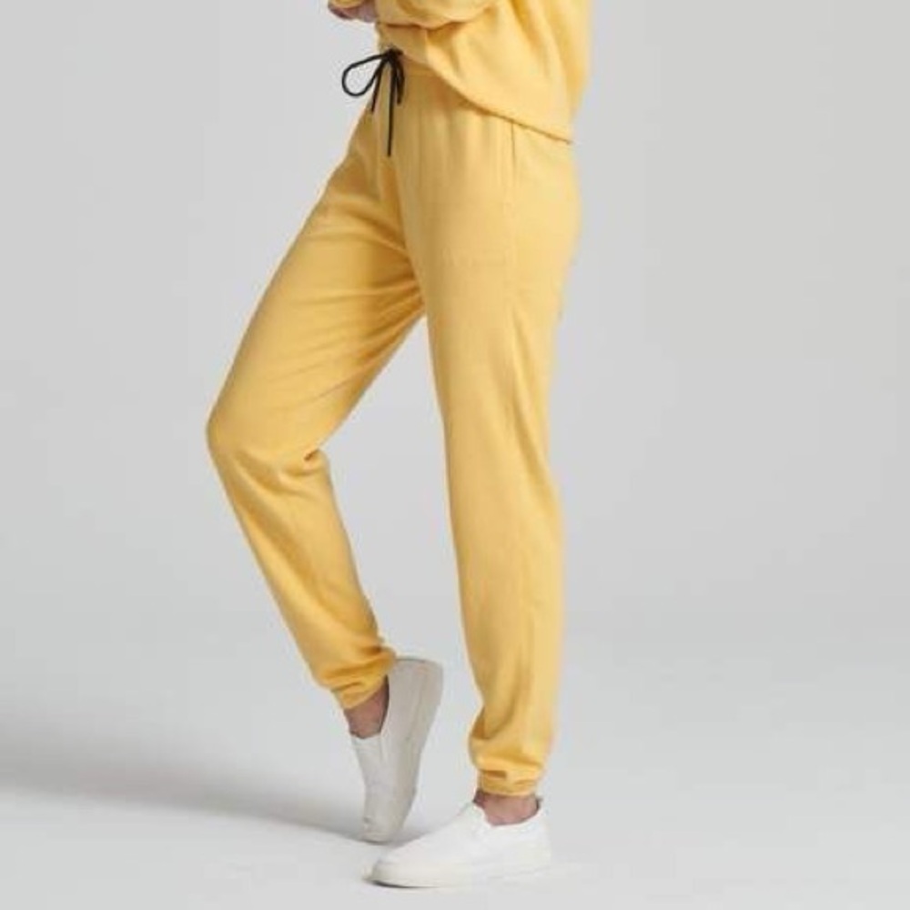 NAADAM Everyday Jogger Pale Yellow, Size L, Cashmere Blend Sweatpants